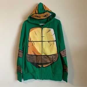 Teenage Mutant Ninja Turtles Zip Up Hoodie Jacket TMNT Donatello Sweatshirt Sz M
